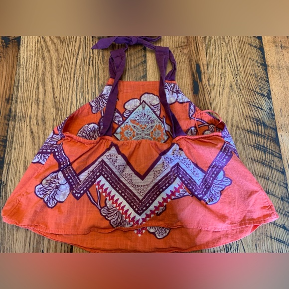 Free people halter top shirt blouse handkerchief bandanna boho hippie bohemian - Picture 5 of 8